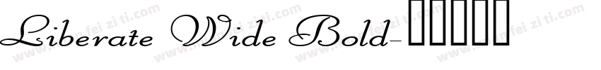 Liberate Wide Bold字体转换